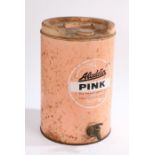 Aladdin pink paraffin can, with tap, 43.5cm high