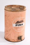 Aladdin pink paraffin can, with tap, 43.5cm high