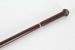 African hardwood walking cane 83cm long