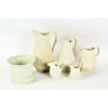 Six items of Portmeirion 'British Heritage Collection' parian ware, to include five jugs and a