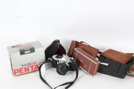 Pentax ME Super camera, with box, together with an Agfa camera and an unmarked camera (3)