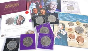 Collection of coins, to include 1952-2012 Jubilee Edition, 1926-2006 Crown, a collection of