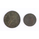 William & Mary, to include a Halfpenny and Farthing, both copper and 1694, (2)