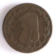 British Token, copper penny, 1788, Anglesey, WE PROMISE TO PAY THE BEARER ONE PENNY, with initials