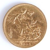 Edward VII Sovereign, 1906