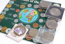 Collection of coins, to include Crowns, £5 piece, £2 coin and coins of the world, (qty)