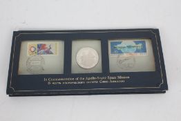 John Pinches, limited edition proof sterling silver coin in commemoration of the Apollo-Soyuz