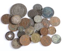 World coins, to include Chinese, Middle Eastern, Russian, European, (qty)
