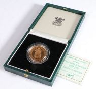Elizabeth II, Proof Double-Sovereign 1989, Commemorating 500th anniversary of the gold sovereign