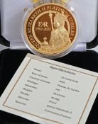 Elizabeth II Platinum Jubilee 24 carat gold proof coin Five Sovereigns, Tristan Da Cunha, Harrington