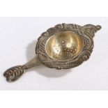 Early 20th Century Danish silver tea strainer, 1922, assayers mark for Christian F. Heise, the