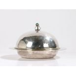 Charles Ashbee for the Guild of Handicraft, silver plated muffin dish, the beaten domed cover with