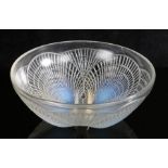 Rene Lalique "Coquille" pattern glass bowl, inscribed R. Lalique France to base, 18.5cm diameter