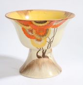 Clarice Cliff Newport Pottery "Rhodanthe" Bizarre vase, the tapering top section raised on a