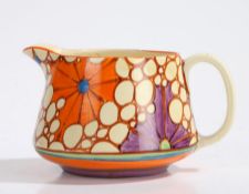 Clarice Cliff Newport Pottery "Broth" Bizarre jug, of tapering form with loop handle and