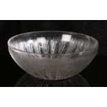Rene Lalique Epis pattern glass bowl, inscribed to base and numbered 3235, 24cm diameter