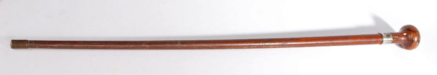 Of Cornish wrestling interest: A 'stickler's' (referee) stick, turned wood with bulbous knop, - Image 2 of 2