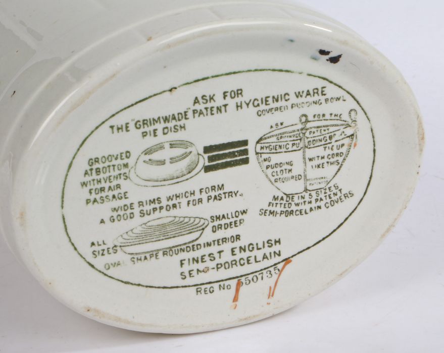 An Edwardian hygienic household Rice jar by Grimwade, marked ‘rice’ and complete with scooped lid, - Image 2 of 2