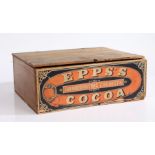 An early 20th century wooden Epps’s Coca advertising shop display box, the rectangular box with