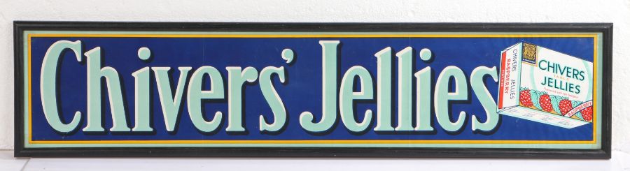 Chivers' Jellies, a framed and glazed mid 20th Century shop advertising sign for Chivers’ Jellies,