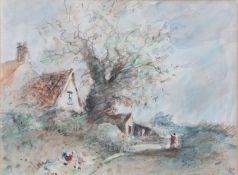 Arthur Edward Davies R.B.A, R.C.A (British, 1893-1988) 'Springtime at Bowthorpe, Norwich'