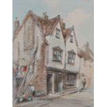 Arthur Edward Davies R.B.A, R.C.A (British, 1893-1988) 'Queen Anne Yard, Norwich'
