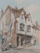 Arthur Edward Davies R.B.A, R.C.A (British, 1893-1988) 'Queen Anne Yard, Norwich'