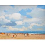 James Brereton (British, Born 1954) 'Beach Scene, Norfolk'