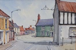 George Sear (British, Born 1937) 'Cromer Road, Holt'