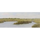 Richard G Motley (British, Contemporary) 'View over Strumpshaw Fen'