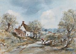 Arthur Edward Davies R.B.A, R.C.A (British, 1893-1988) 'At Easton Village, Norfolk'