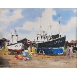 Ken Hayes (British, Contemporary) 'Boatyard, Southwold'