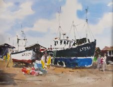 Ken Hayes (British, Contemporary) 'Boatyard, Southwold'