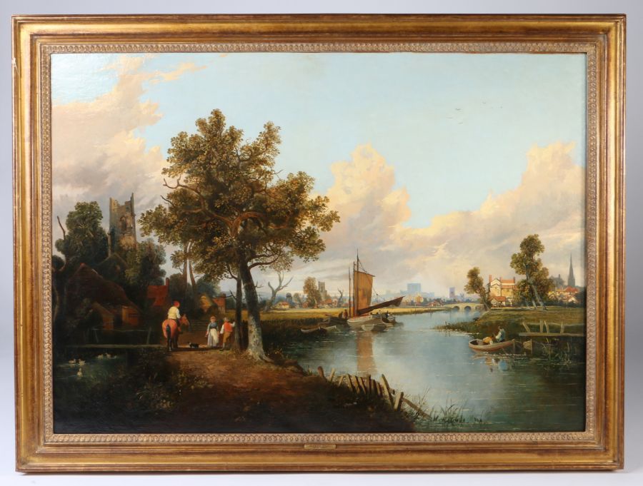 Joseph Paul (British, 1804-1887) View of Norwich from River Wensum - Image 2 of 2