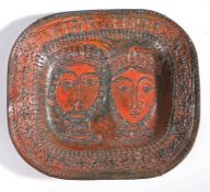 Peter Askem (British, Active 1954-1972) Emperor and Empress Studio Pottery Platter