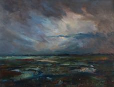 Michael Chapman (British, Born 1933) 'North Norfolk Marshes - Cley'