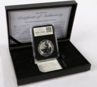 Date Stamp The United Kingdom 1oz Silver Britannia 2017, limited edition of 500, cased with