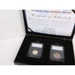 Date Stamp, The United Kingdom Brexit Coin Set Datestamp, UK £1 and 50p, cased with certificate