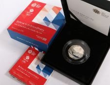 The Royal Mint "Believe in Extraordinary" Team GB 2016 UK Silver Proof Piedfort 50p coin, limited