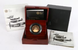 The Royal Mint 75th Anniversary of the Battle of Britain, 2015 UK 50p Gold Proof Coin, 473/520,