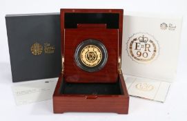 Royal Mint The 90th Birthday of Her Majesty The Queen, 2016 United Kingdom Gold Proof Five-Ounce