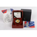 The Royal Mint The Britannia 2017 UK Quarter Ounce Gold Proof Coin, 1807/3280, cased with