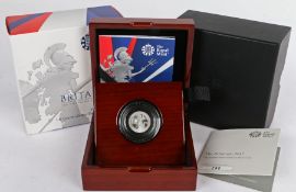 The Royal Mint The Britannia 2017 UK Quarter Ounce Platinum Proof Coin, 268/850, cased with