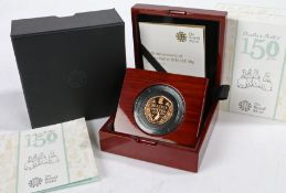 Royal Mint 150 Years of Beatrix Potter 2016 gold 50p, 601/750, cased with certificate