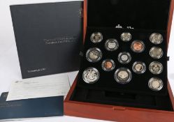 Royal Mint 2018 United Kingdom Premium Proof Coin Set, 2129/5000, cased with certificate