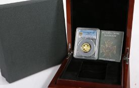 The Commonwealth Mint, 2016 Sovereign depicting the Victoria Cross, Tristan De Cunha, 074/499, cased