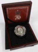 Jersey, Prince Philip 70 Years Of Service Silver Five Pound Proof Coin 2017, limited edition