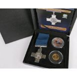 Bradford Exchange, George Cross Gold and Silver proof set, with a Crown struck in silver, a Double