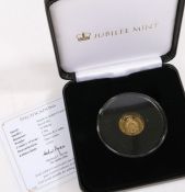 Jubilee Mint, 100th Anniversary of The House of Windsor gold coin, Tristan De Cunha, One Crown