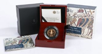 The Royal Mint 1066 The Date the Made History, 2016 UK 50p Gold Proof Coin, 97/500, cased with